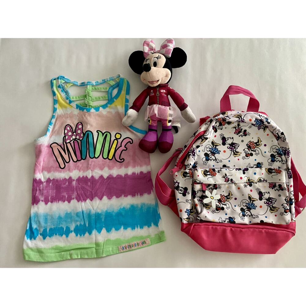 Disney Minnie Mouse Set Backpack Plush Tank Top